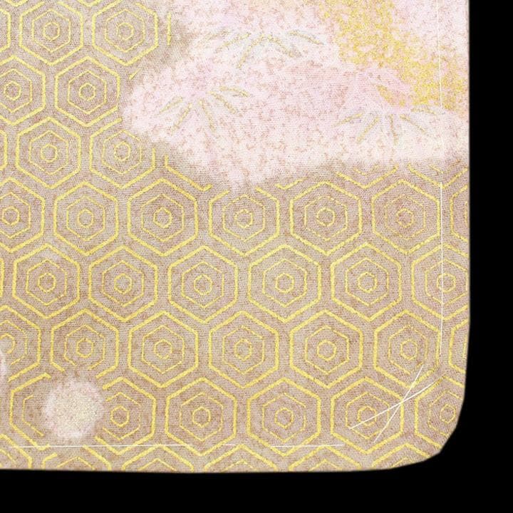 裄67cm 京友禅【松井青々】 【手描き本友禅染】と【日本刺繍