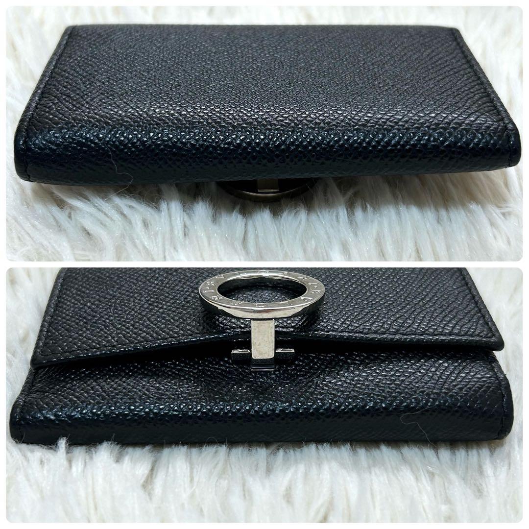 現行・極美品✨ブルガリ 6連キーケース サークルロゴ 黒 RFIDタグ