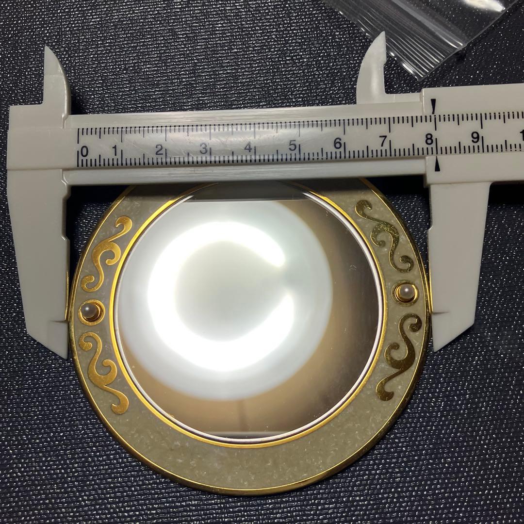 ミキモト MIKIMOTO 真珠付き 鏡 ミラー ベージュ - メルカリ