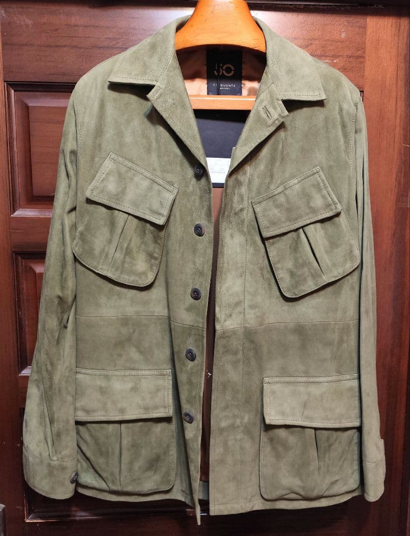 ナー　　CINQUANTA 　JUNGLE FATIGUE Jungle Fatigue Shirt Vietnam War, Dated 1969, Size Large/Short, US