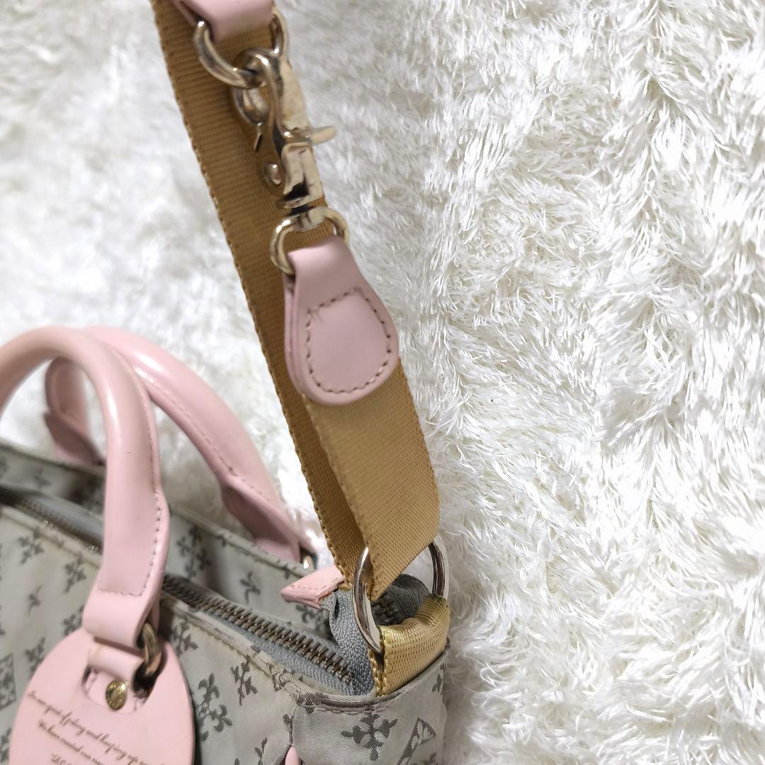 希少ピンク ラシットRusset 2WAYミニショルダーバッグ ライトグレー