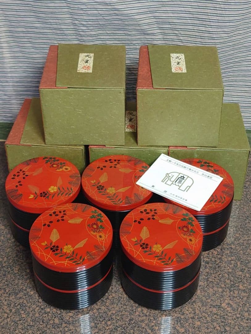 【未使用品】平安象彦 二段丸重 秋草の図 5点セット 重箱・道具類 – 象彦 公式オンラインショップ