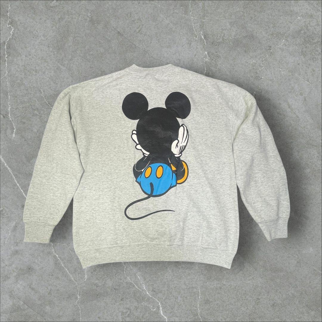 美品90'S 】青パン お座りミッキーDisneyビンテージスエットトレーナー