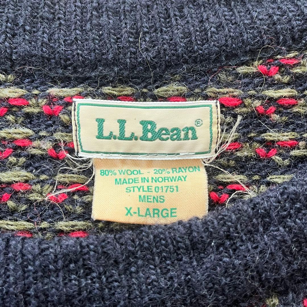 80s L.L.BEAN バーズアイ VINTAGE ニット セーター M