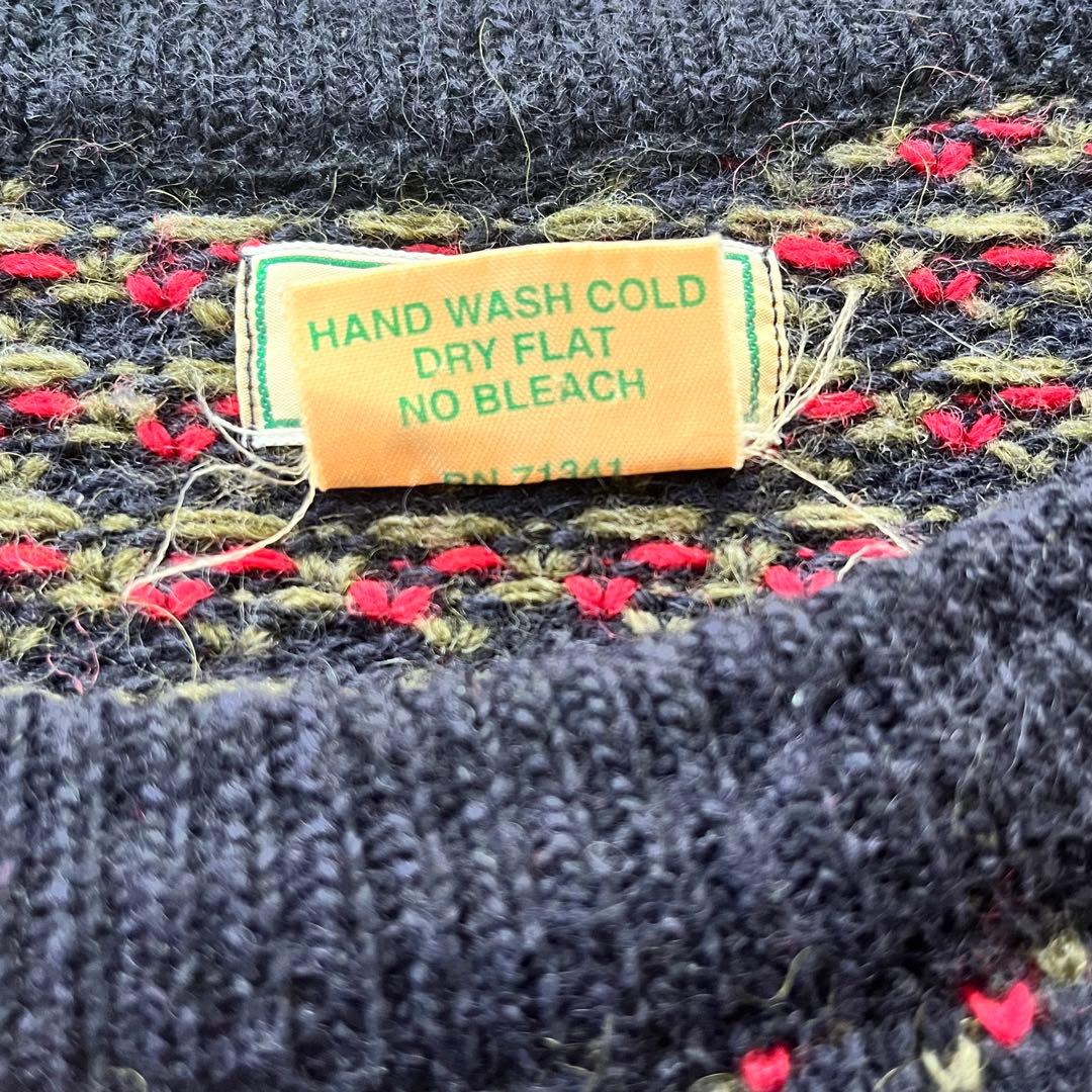80s L.L.BEAN バーズアイ VINTAGE ニット セーター M