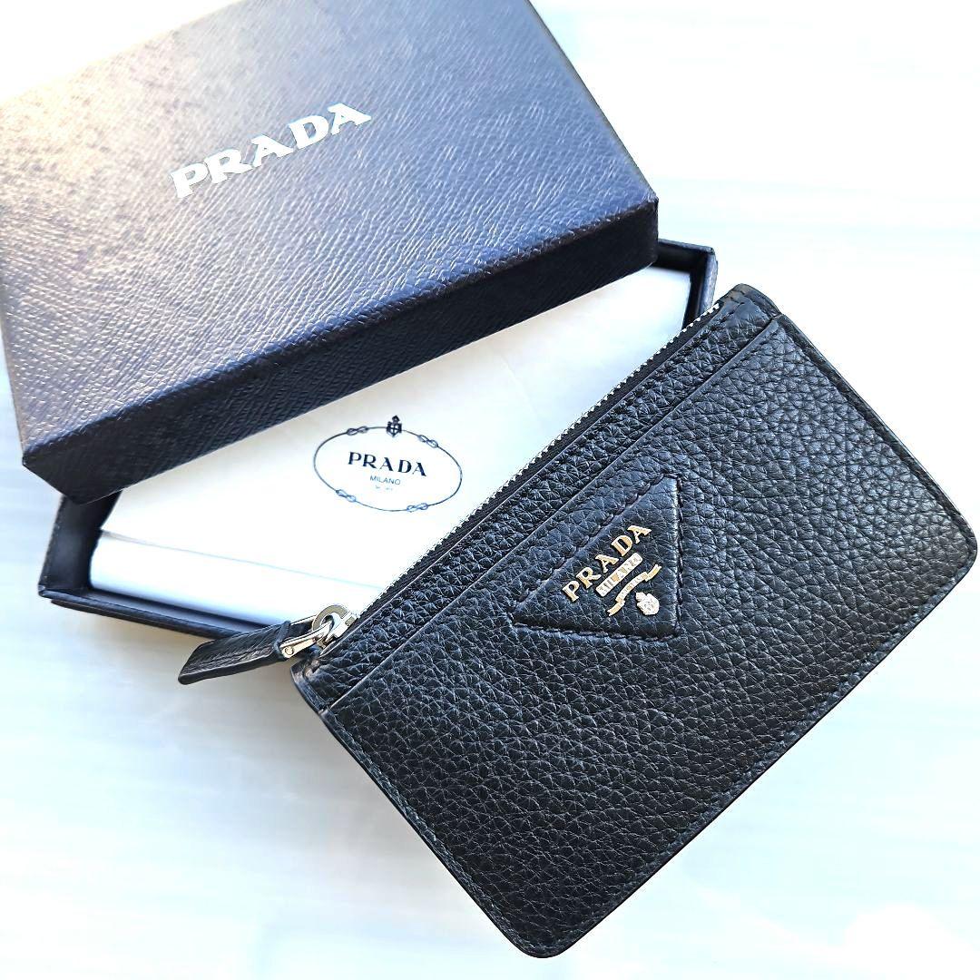 新品PRADAケース2MC084レザーブラックRFIDタグ内蔵カードケース 正規品【PRADA】プレゼントにも最適☆カードケース/ 2MC084 (PRADA