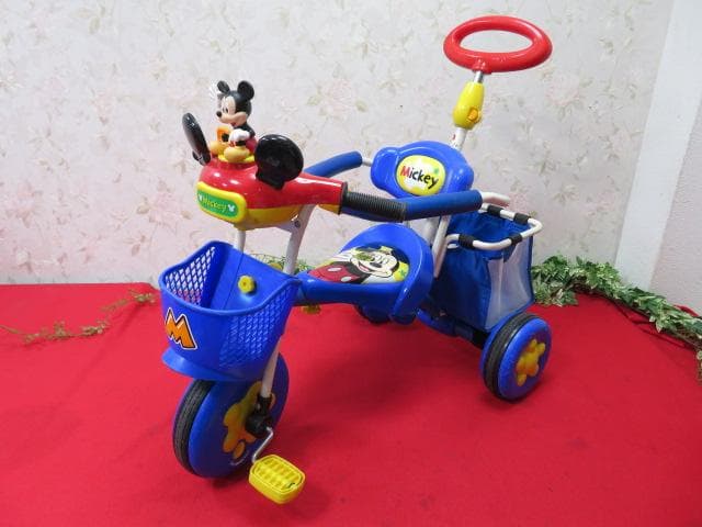 22FF1333 ミッキーマウス　手押し三輪車　ブルー 22FF1333 ミッキーマウス 手押し三輪車 ブルー 22FF1333 ミッキー