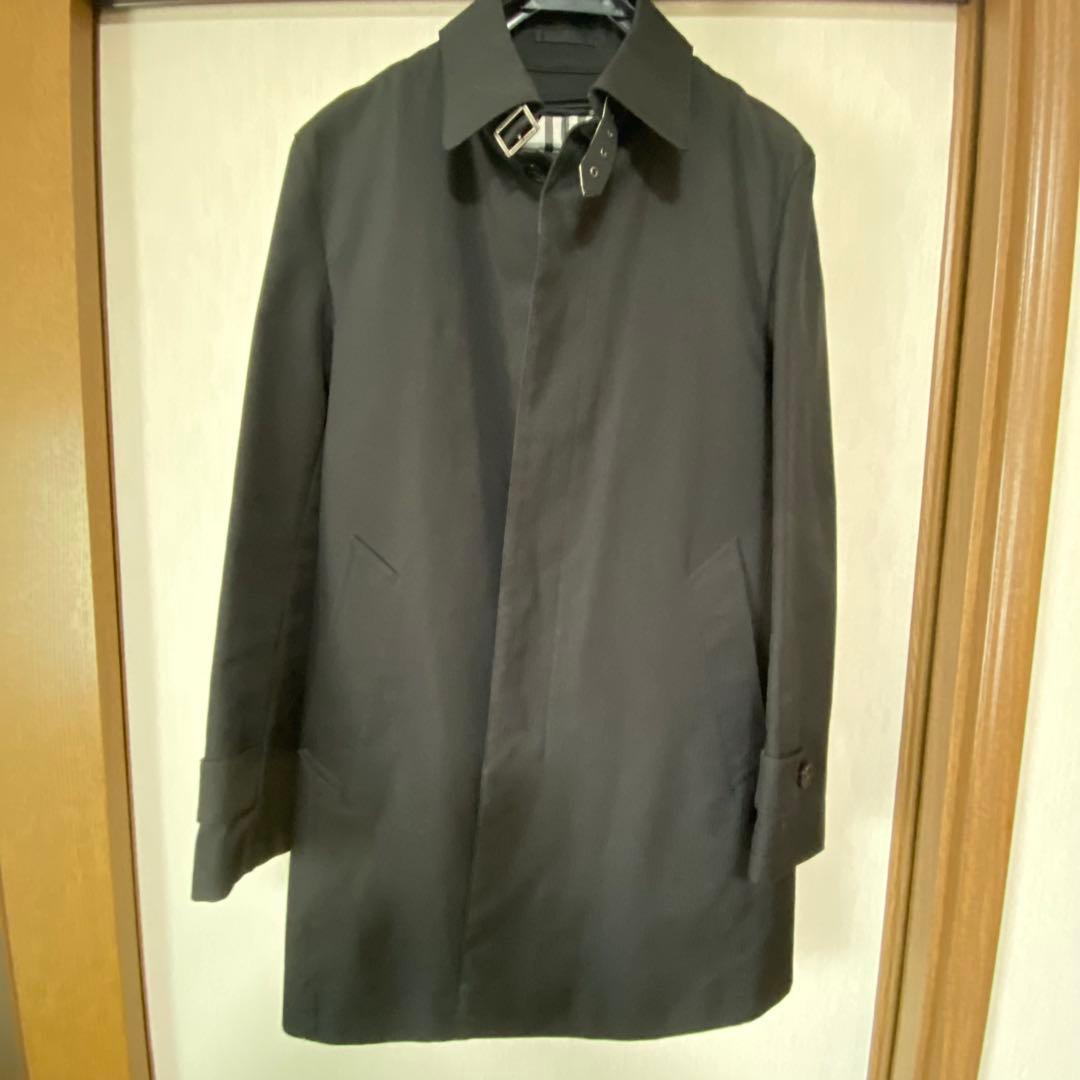 n*x様 Burberry BLACK LABEL ステンカラーコート黒