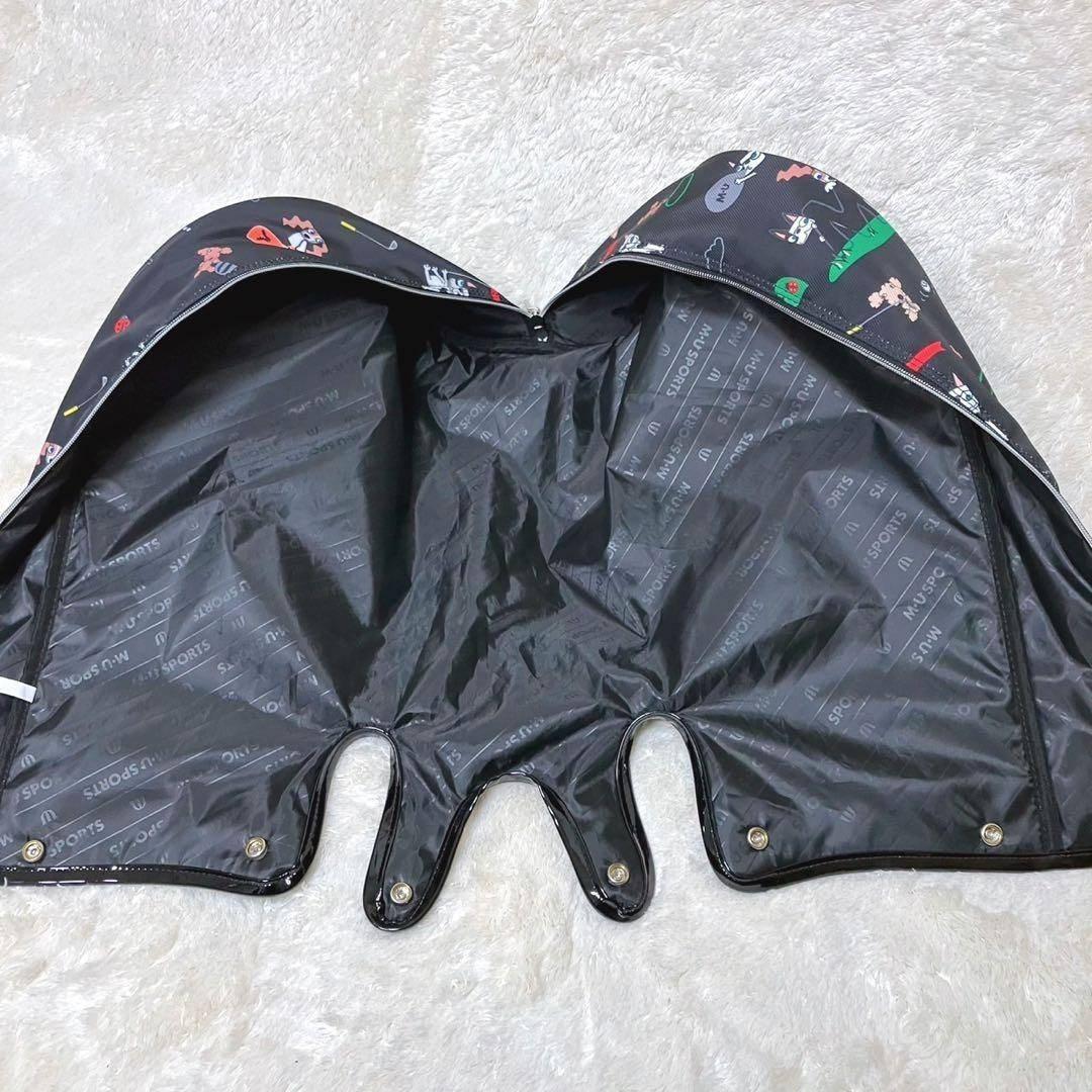 M・U SPORTS 25秋冬新作 総柄キャディバッグ キャスター付き ブラック