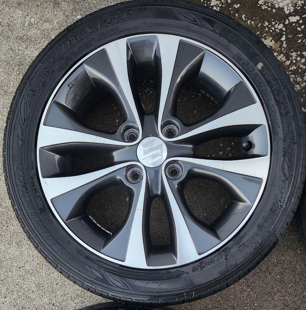 最終値下げ165/55R15・MH34SワゴンRスティングレ純正アルミ&夏タイヤ