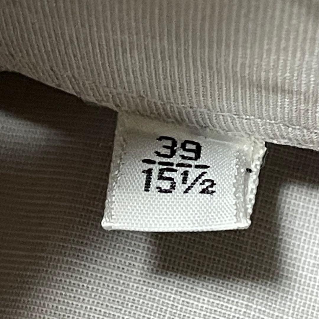 エルメス HERMES （39） セリエボタン ワイシャツ 長袖 ライトグレー