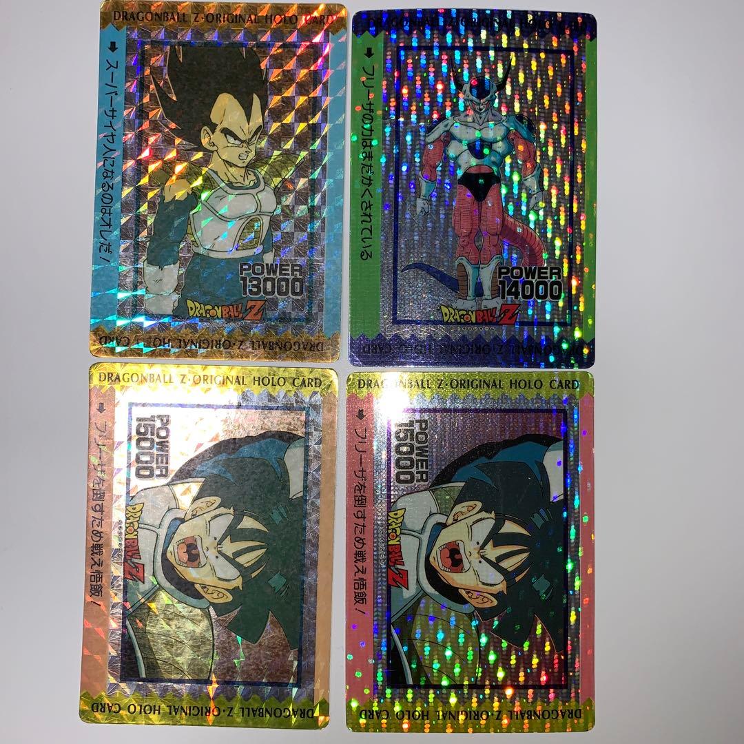 ドラゴンボールカードダス　オリジナルホロカード　ベジータ他　4枚 ドラゴンボールカードダス オリジナルホロカード ベジータ他 4枚