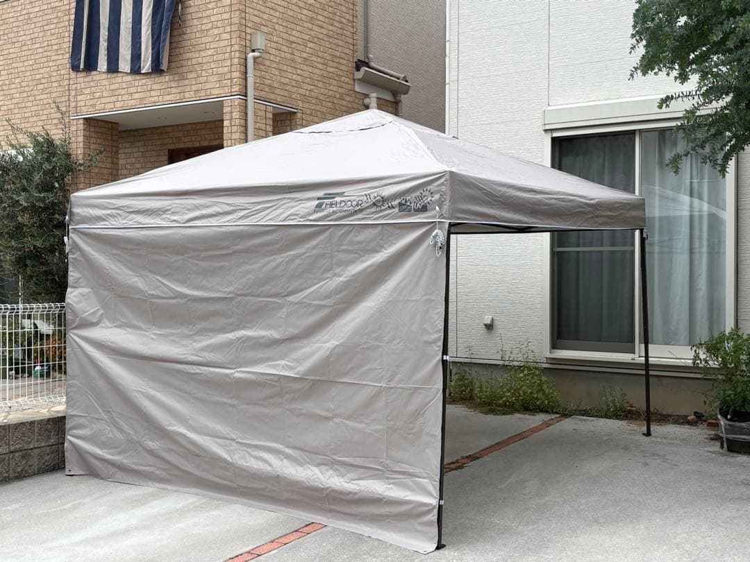 FIELD DOOR ワンタッチタープ　ベージュ タープ 3.0m x 3.0m
