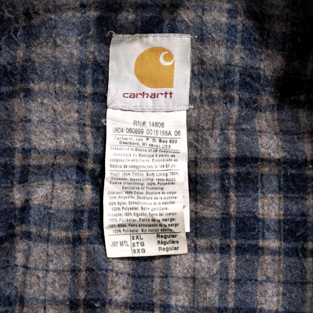 カーハート ダック デトロイトジャケット 2XL フェードブラック 墨黒