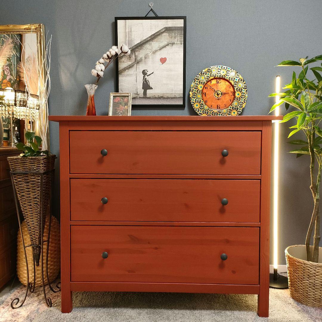廃盤色】IKEA HEMNES イケア ヘムネス 3段チェスト - メルカリ
