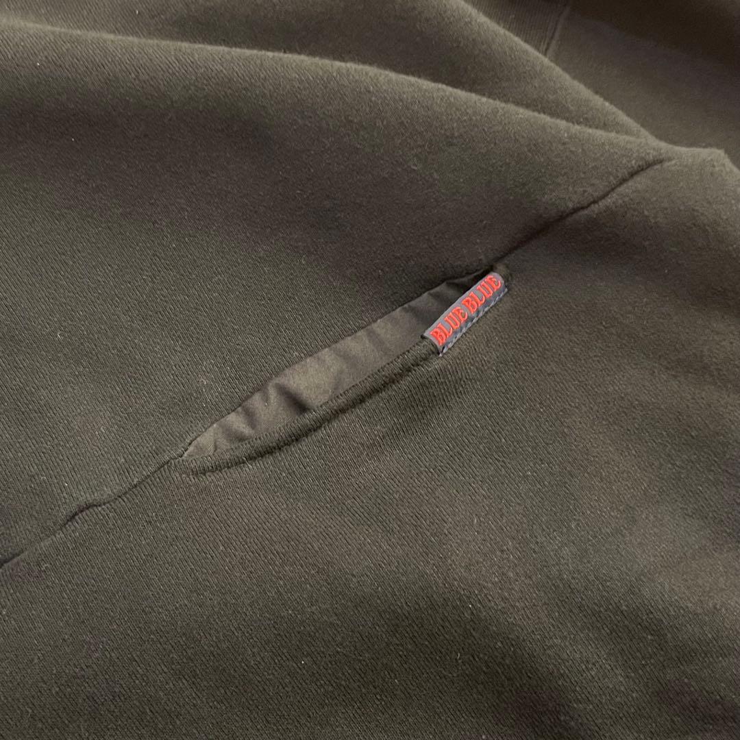 ☆極美品 ブルーブルー ハーフボタンスウェット トレーナー Lサイズ 黒