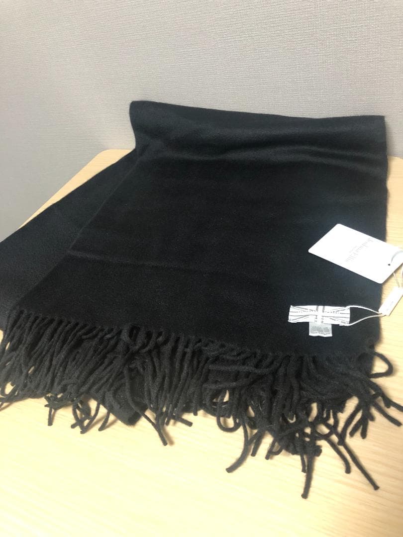 新品 Joshua Ellis ブラック 黒 マフラー ストール カシミヤ Joshua Ellis（ジョシュアエリス） マフラー カシミヤ100% カシミア