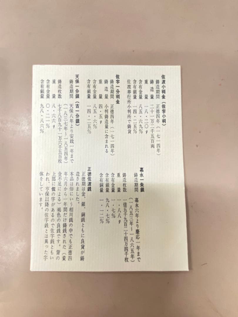 佐渡古銭 桐箱入り 佐渡小判 レプリカ - メルカリ