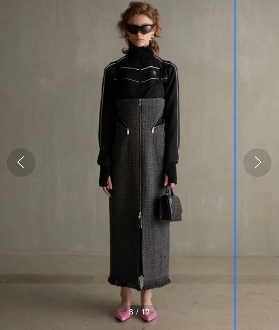 PRANK PROJECTプランクプロジェクト　ツイードジップワンピース PRANK PROJECT(プランク プロジェクト)｜ツイードジップワンピース