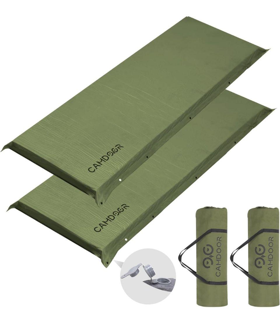 【2個】厚さ10cm インフレータブルマット オリーブ 枕付 連結可 車中泊 楽天市場】インフレータブルマット 10cm 車中泊 連結可 キャンプマット