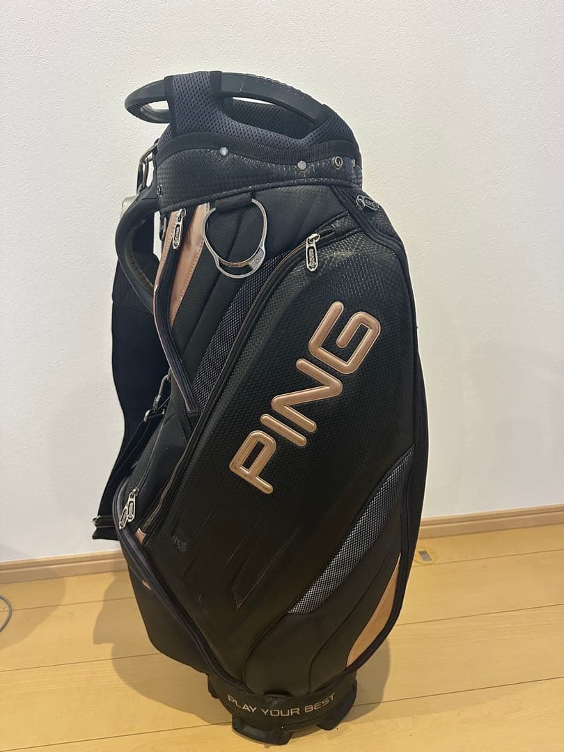 PING キャディバッグ ブラック/ゴールド ダイナミックゴールドスタンドキャデイーバッグ ブラック TTCB123DG-B