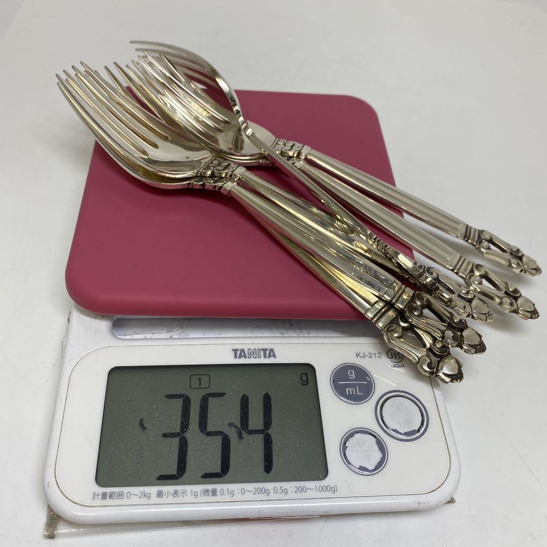 ジョージジェンセン sterling ディナーフォーク6本 354g - メルカリ
