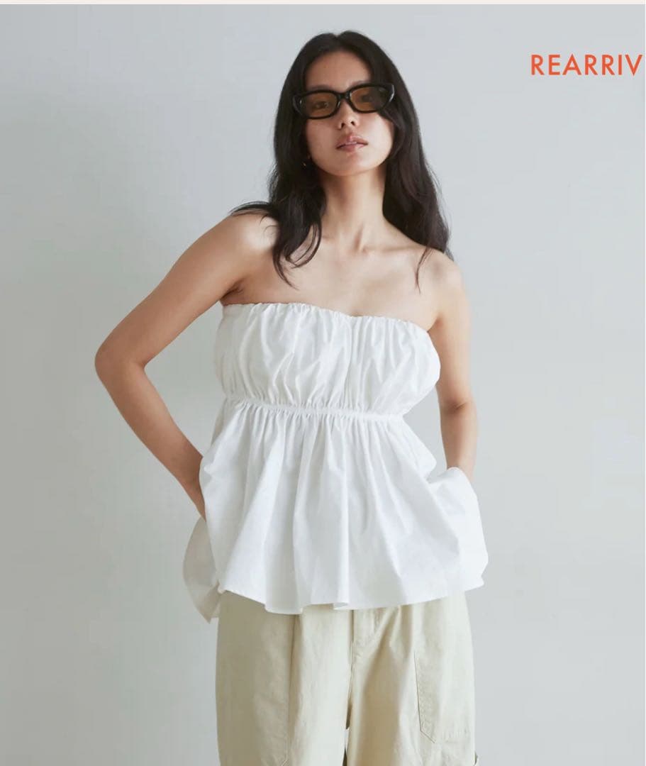 Sea room Lynn ウエストShapeパッドinベアトップス　ホワイト WHITE ITEM COLLECTION – Sea Room lynn