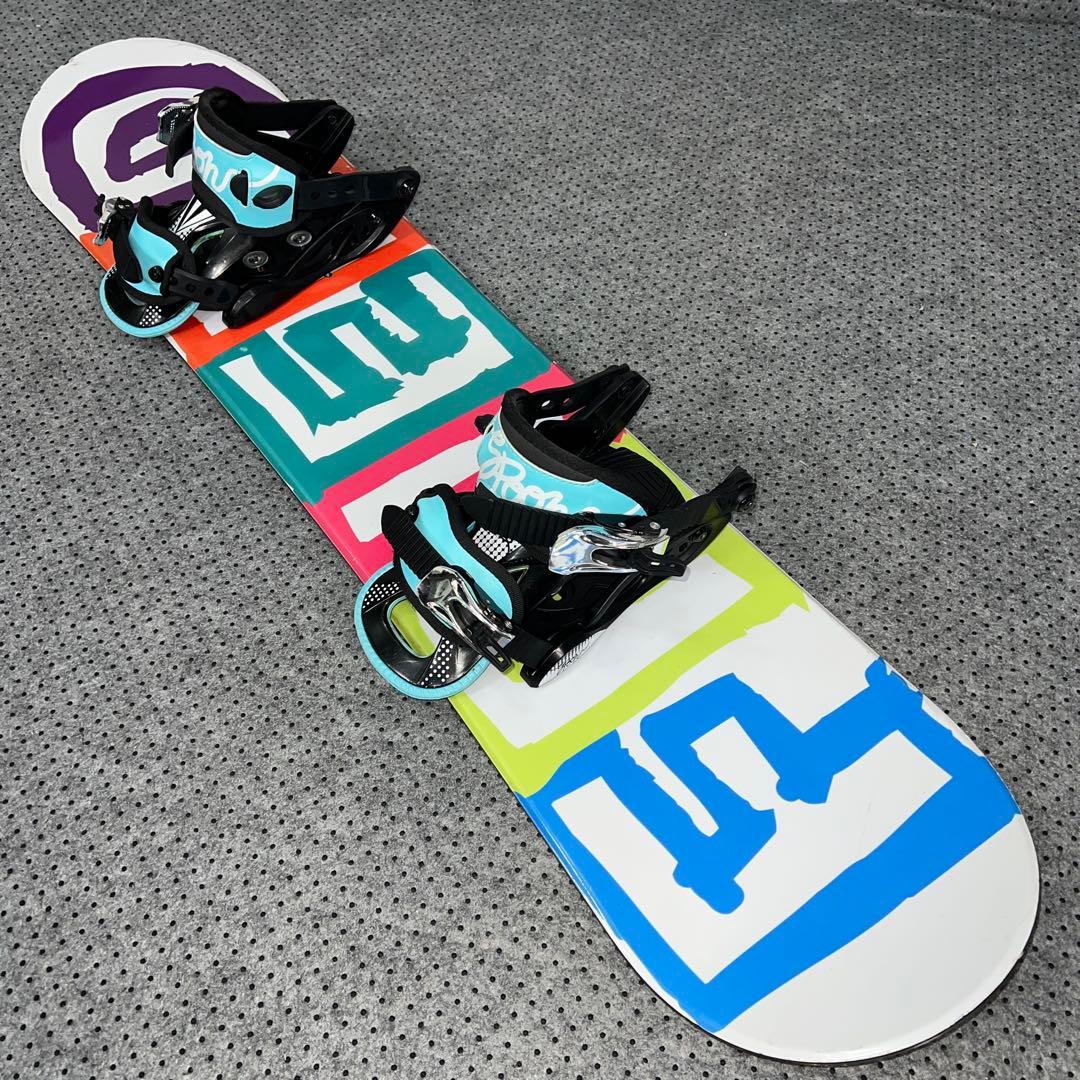 5回使用 キッズスノーボード 105cm SLQ×バイン×レースブーツ