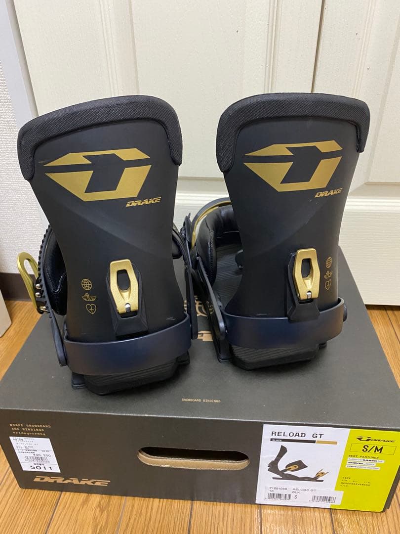RELOAD GT ビンディング S/M ブラック/ゴールド ドレイク(DRAKE) スノーボード ビンディング リロードGT RELOAD GT