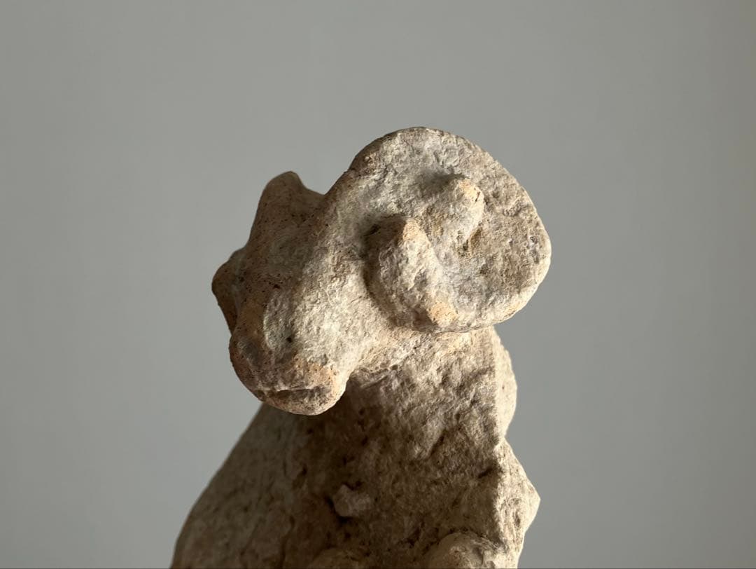 中国 古代の羊像 新石器時代後期頃 前3000～2000年】骨董発掘