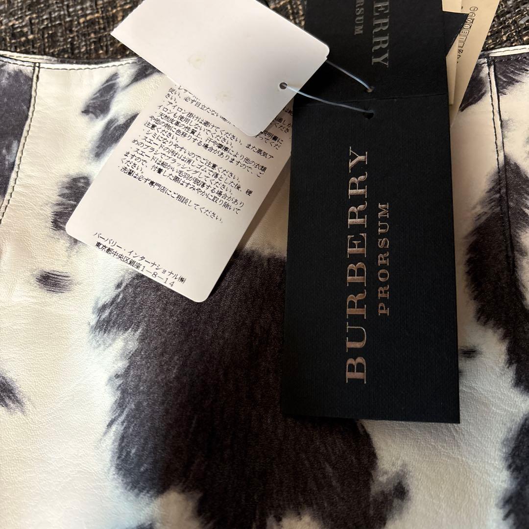 バーバリープローサム BURBERRY シープスキンタイトスカート 36サイズ