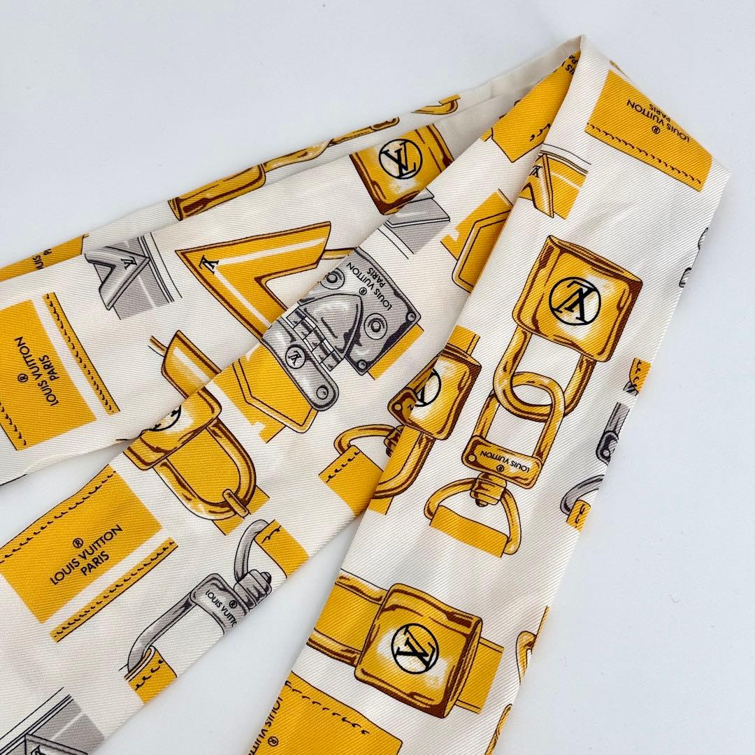 美品 ルイヴィトン バンドーBB フルオブロックス スカーフ シルク