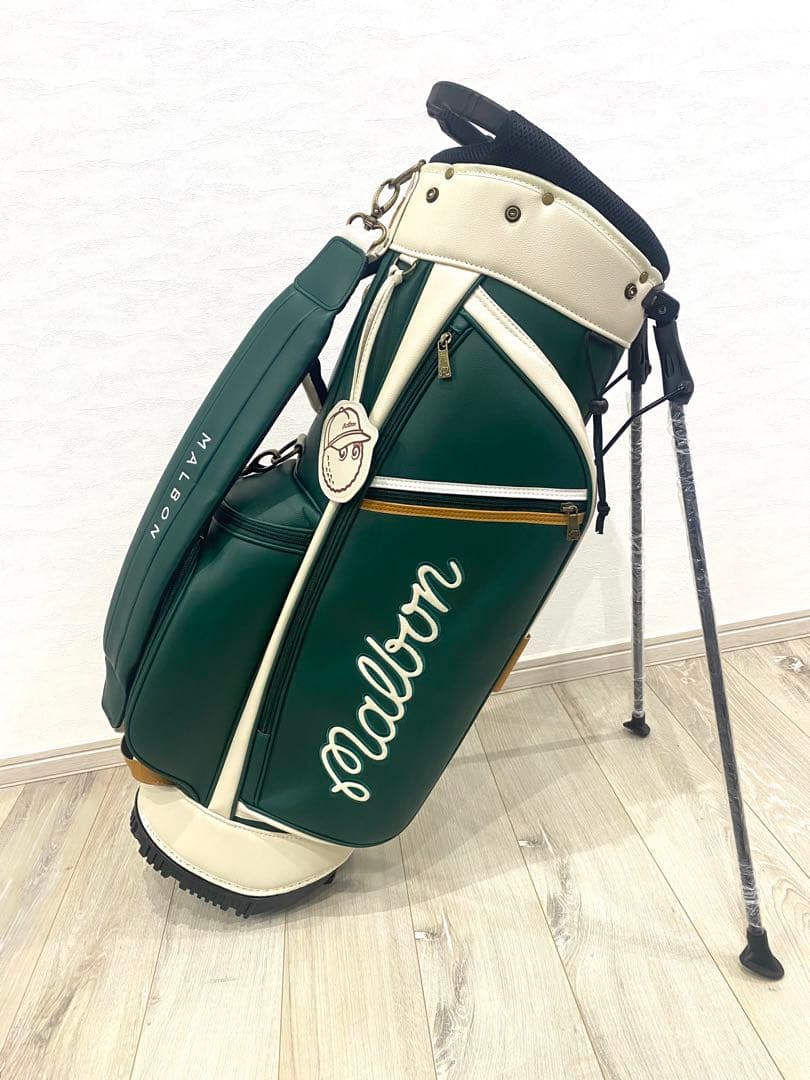 マルボンゴルフバッグmalbon golf キャディバッググリーン