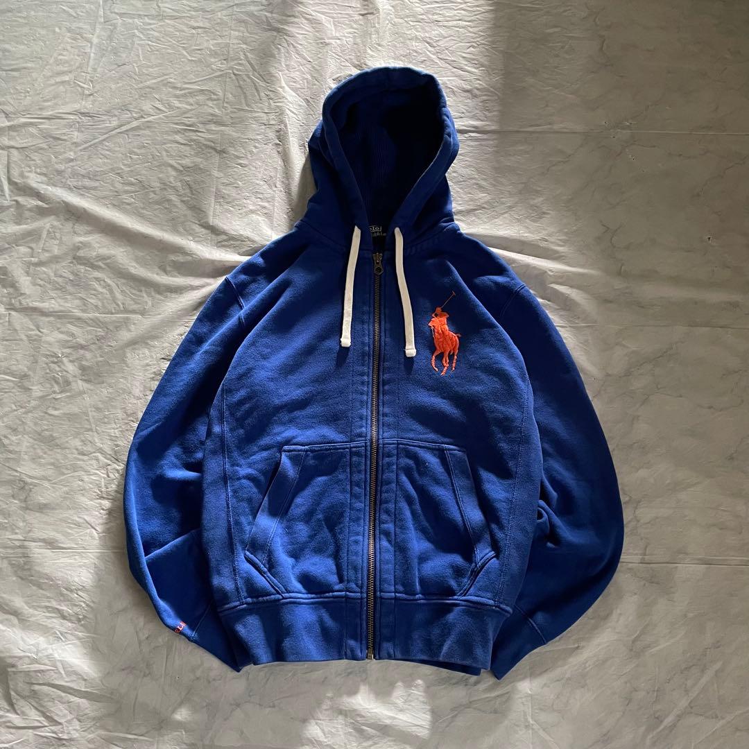 90s Polo Ralph Lauren ビッグポニー ジップパーカー 短丈 - メルカリ