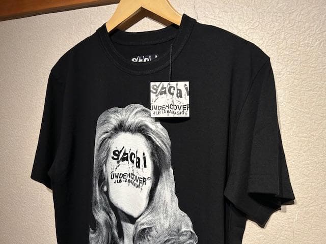 ♪送料無料☆sacai × UNDERCOVER☆名作☆Tシャツ☆黒☆紙
