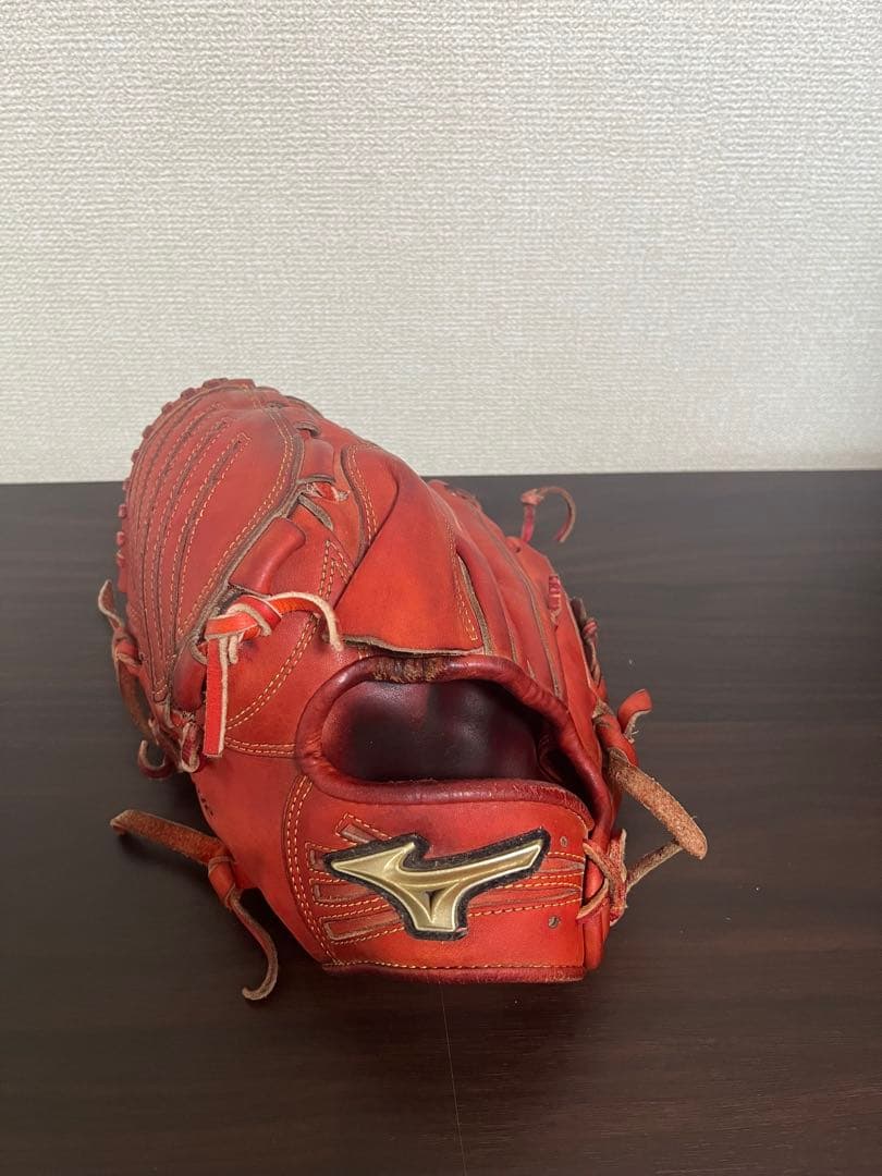 ミズノ グローバルエリート 硬式グローブ 投手用 左投げ用 赤色(レッド