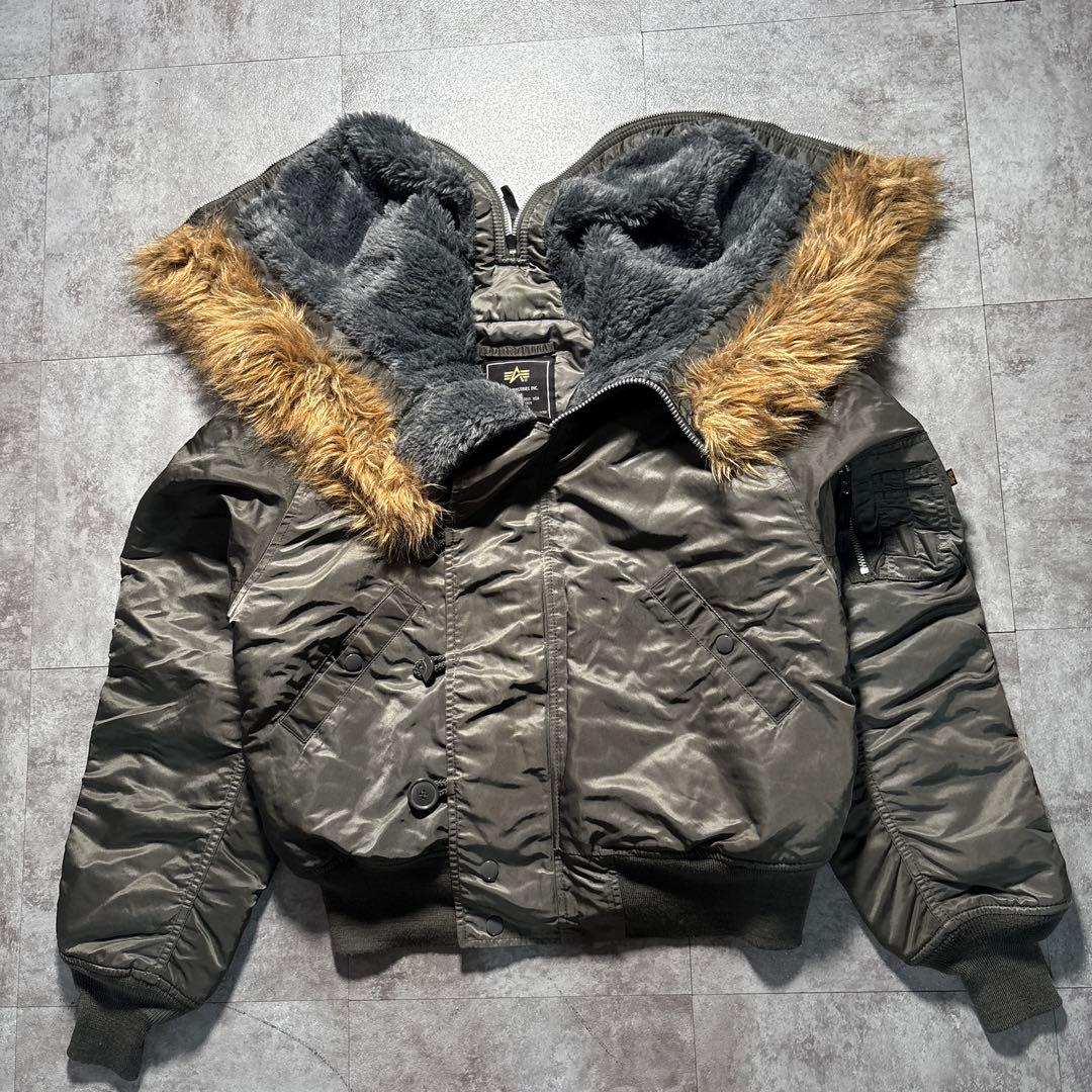 alpha n2b flight jacket n-2b ボタン欠けアリ 短丈 - メルカリ
