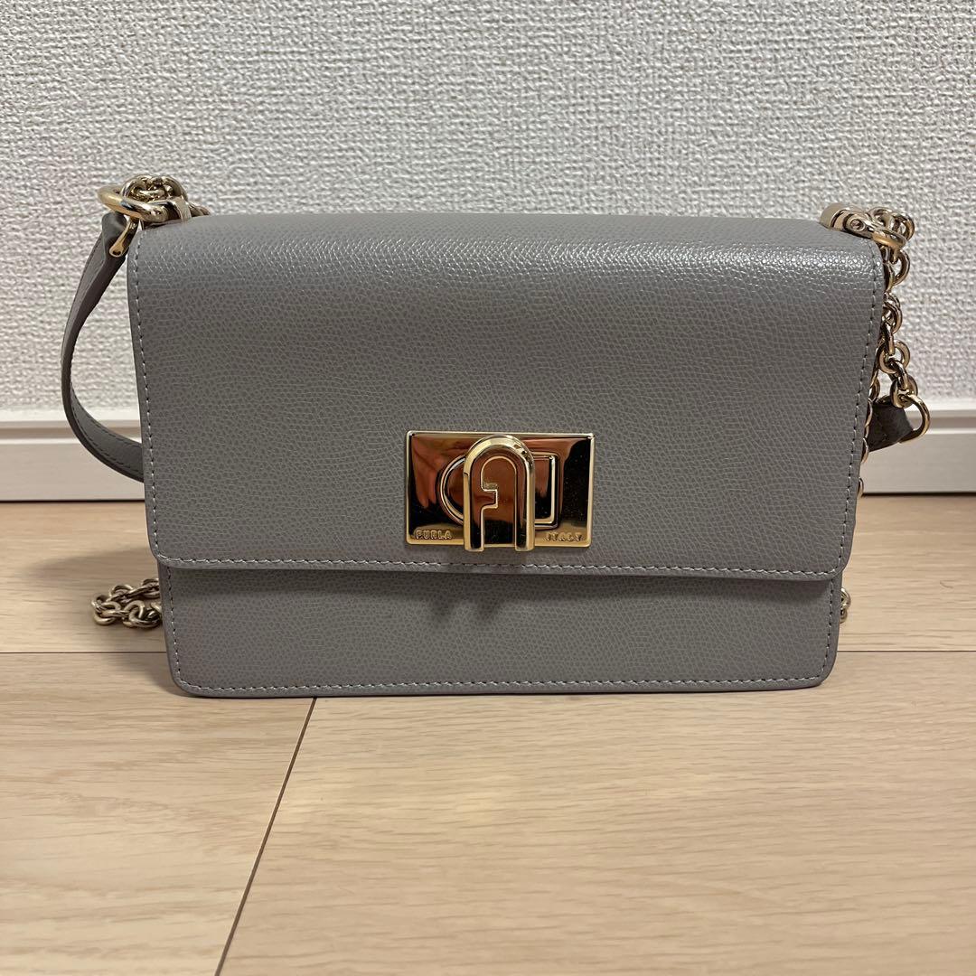 グレー レザー ショルダーバッグ ゴールド金具 Stagione】カラーオーダーバッグ 本革ショルダーバッグ（金具ゴールド