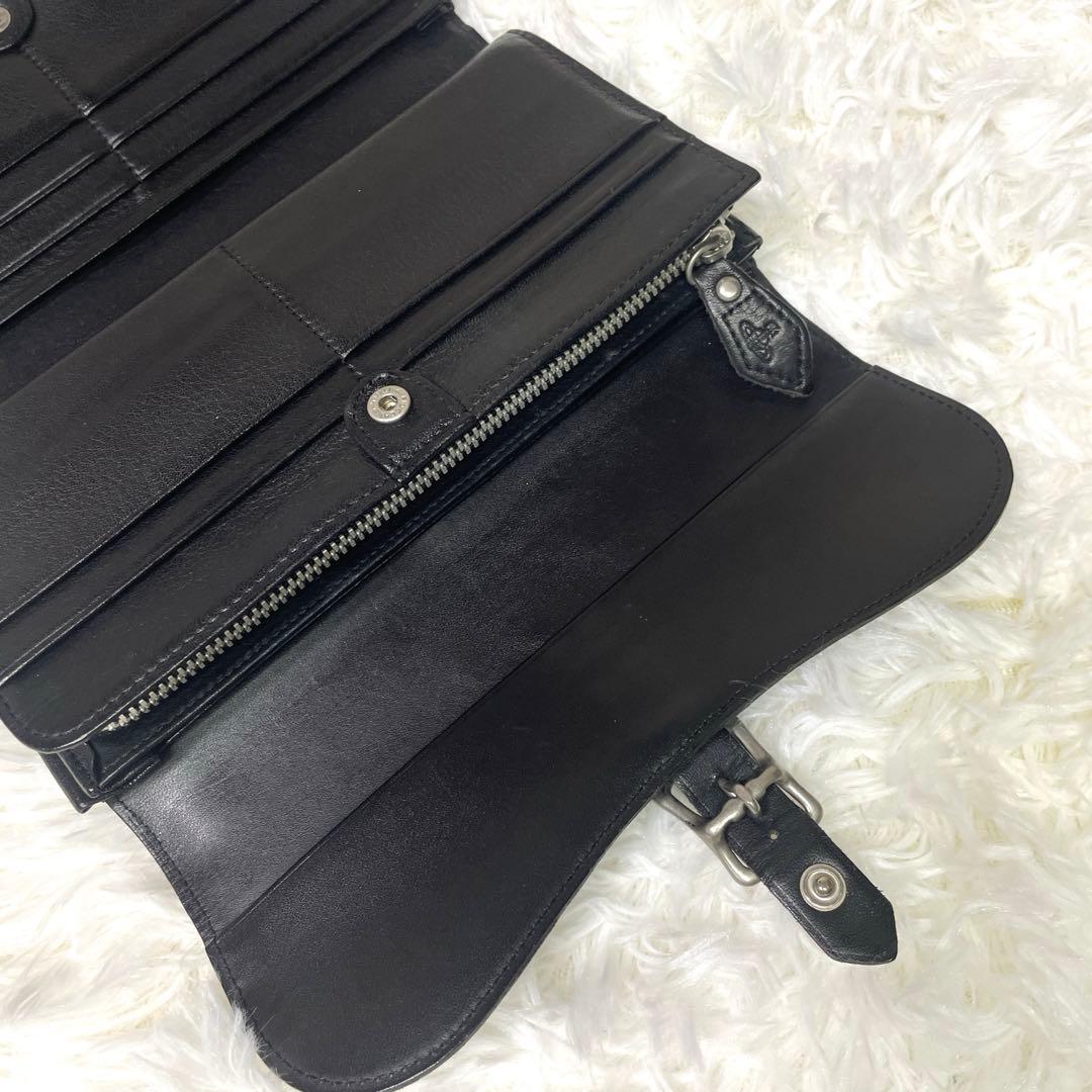 ヴィヴィアンウエストウッド 激レア廃盤 オーブ ベルト長財布 男女兼用 黒