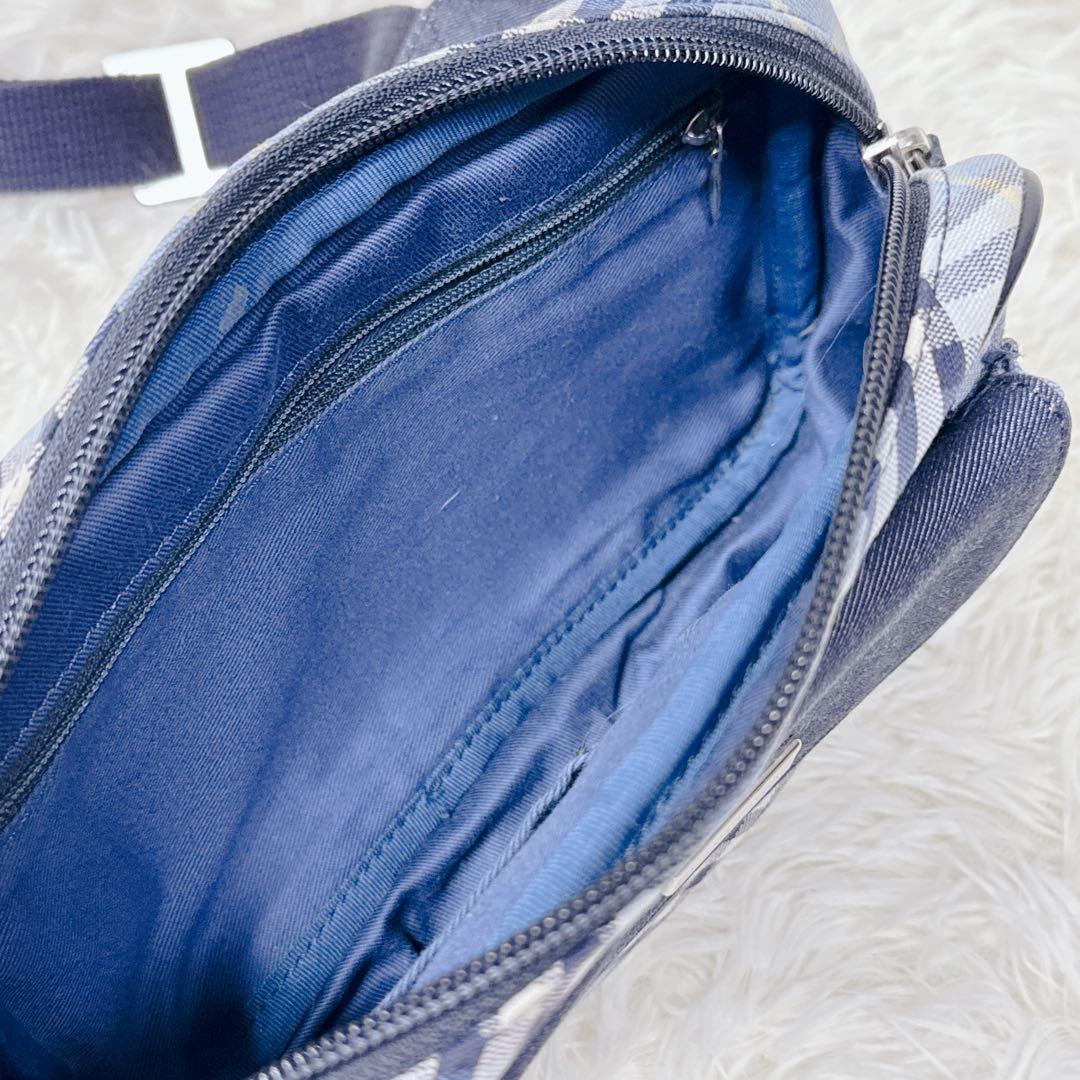 美品】BURBERRY デニム調 ノバチェック ウエストバッグ ボディ 希少の