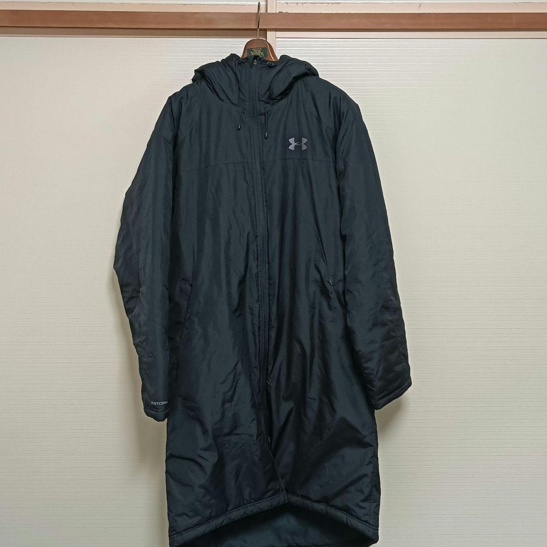 n*o様 XXL【美品】アンダーアーマー ベンチコート　コールドギア 黒 UNDER ARMOUR（アンダーアーマー） ベンチコート ナイロン ウィンド
