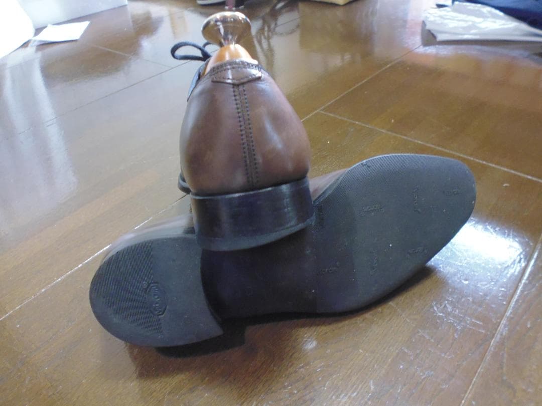 ぐ*け様 ジョンロブ ガルニエ2 7D 茶 ブラウンミュージアムカーフ