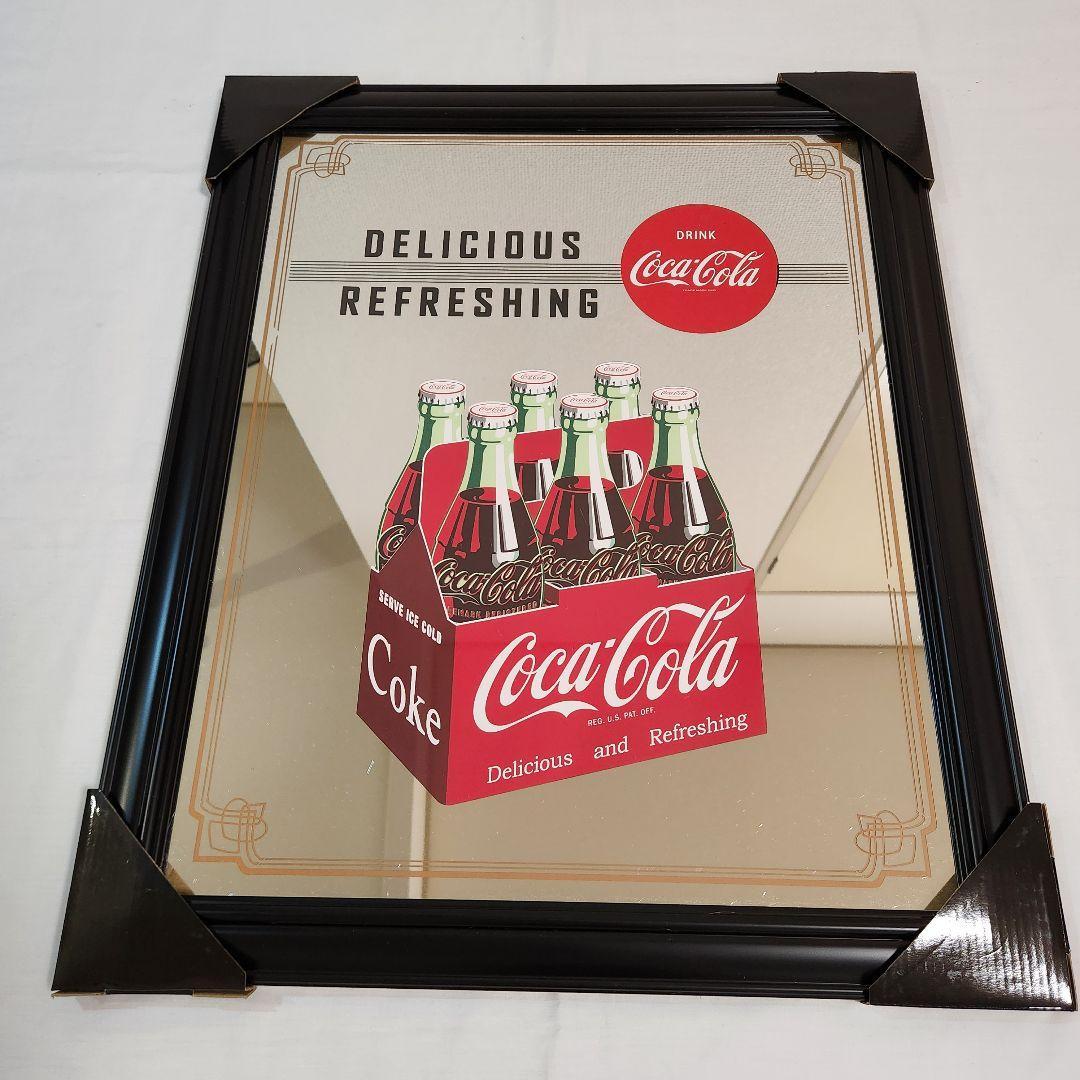 Coca-Cola レトロ 壁掛けミラー Coca Cola（コカコーラ） パブミラー インテリア ウォールミラー 鏡