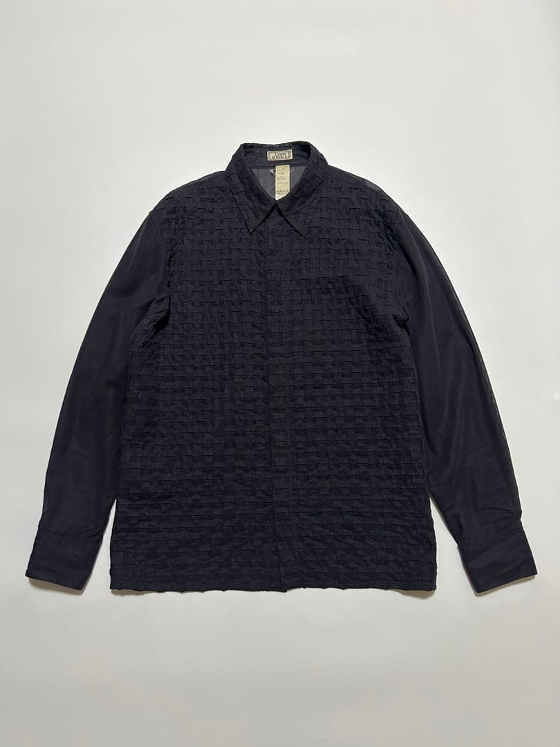 トップス 90s GIANNI VERSACE Woven Sheer Shirt Gianni Versace 90s sheer silk shirt — JAMES VELORIA