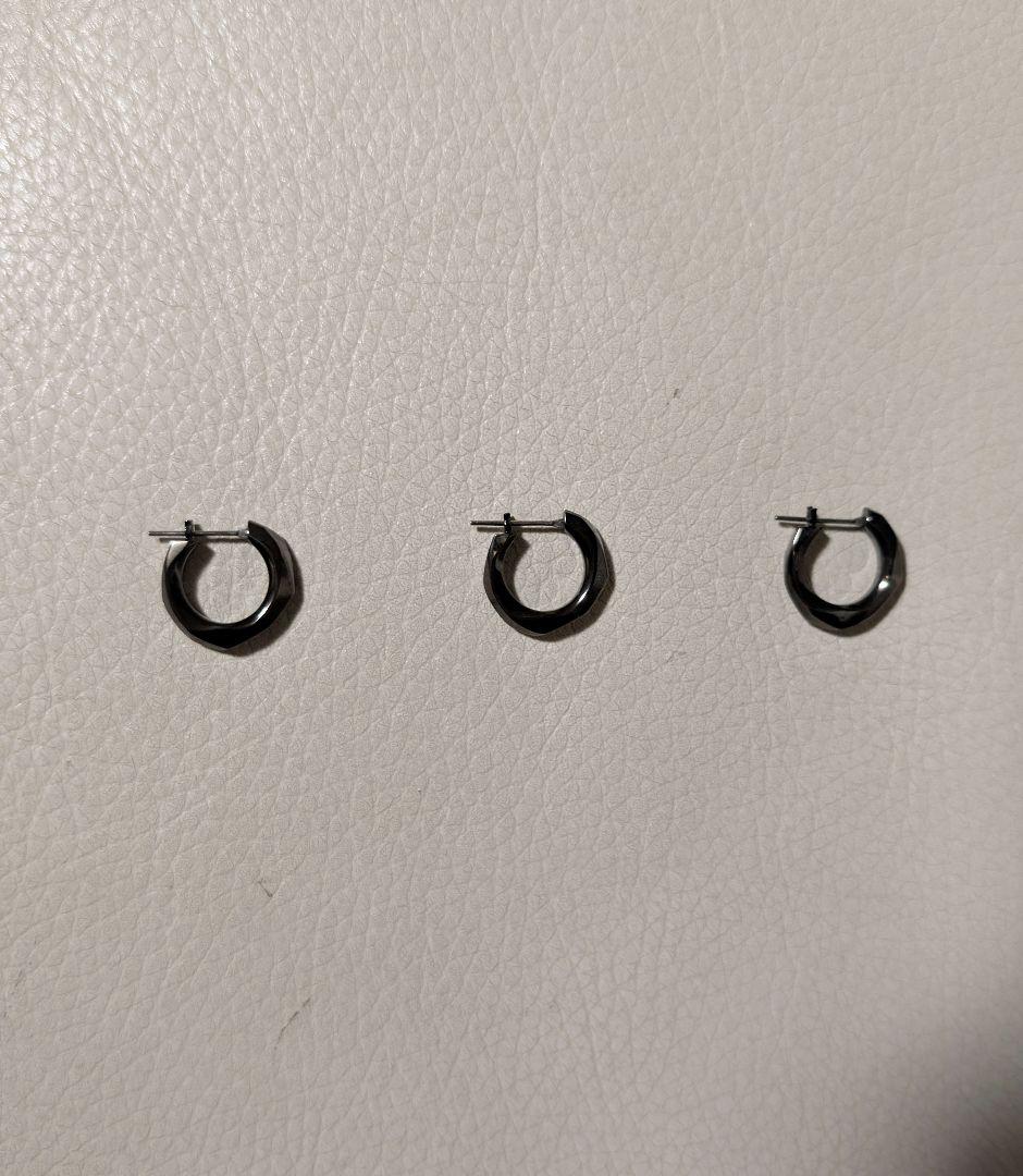 GARNI Crockery Pierce L BLACK クロッケリーピアス