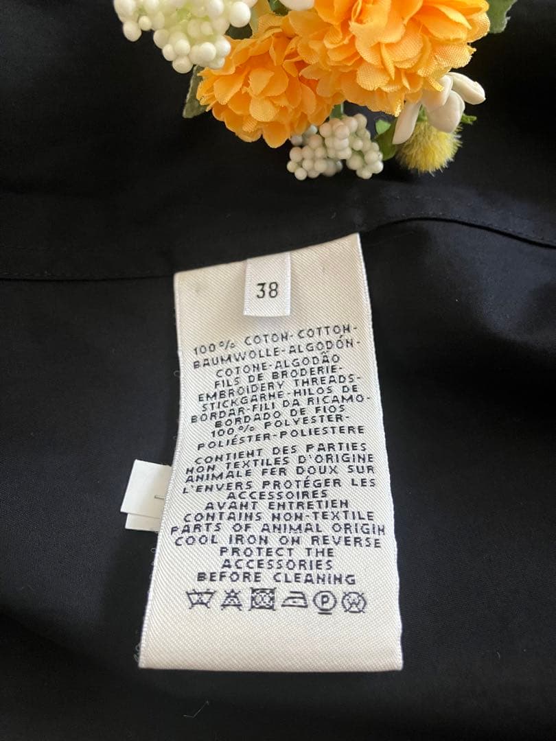 2way HERMES シャツワンピース セリエボタン ベルト付 カレーシュ刺繍