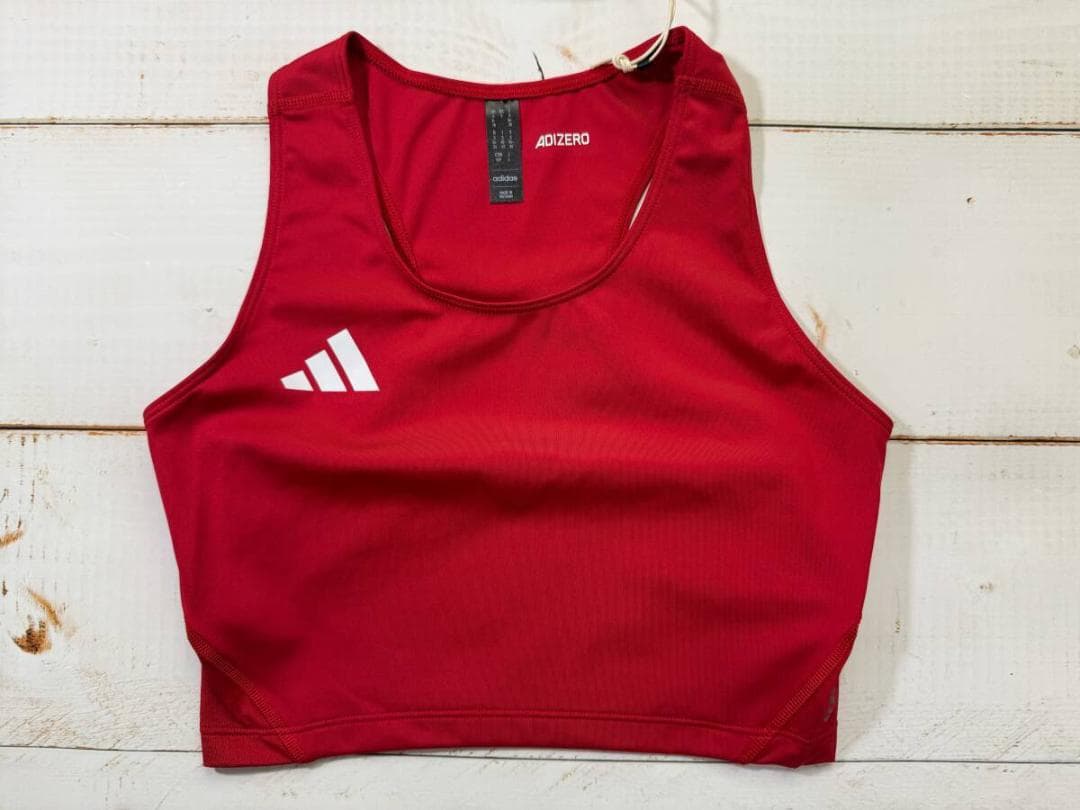 adidas Adizero 女性用 陸上 クロップトップ Red 海外S adidas Adizero アディダス 女子 陸上 レーシングブルマ ショーツ