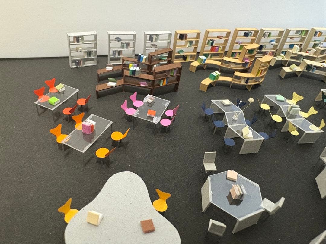 建築模型添景 1/100 スタディスペースセット