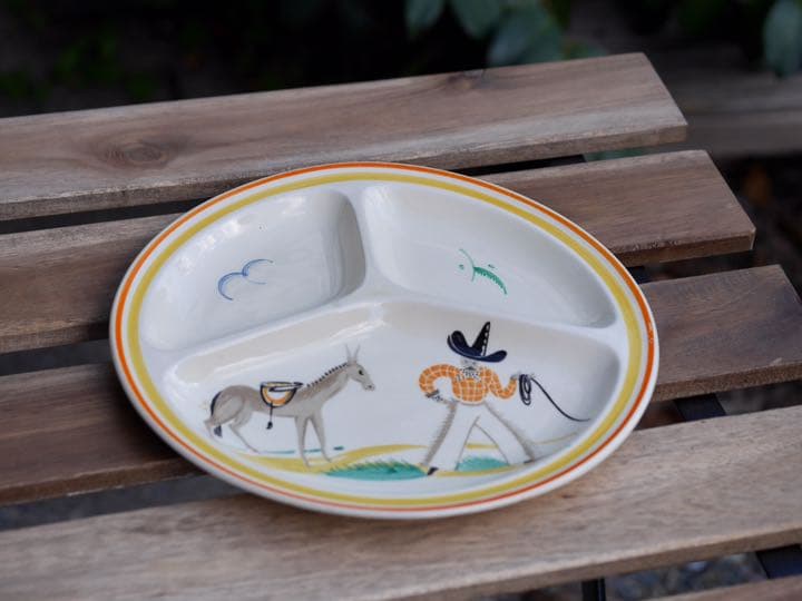 スージークーパー＂激レア‼️ユーモラスデザインズ  ロデオプレート＂ 貴重】スージー・クーパー『ロデオ 1930年代製』-ユーモラス・デザイン