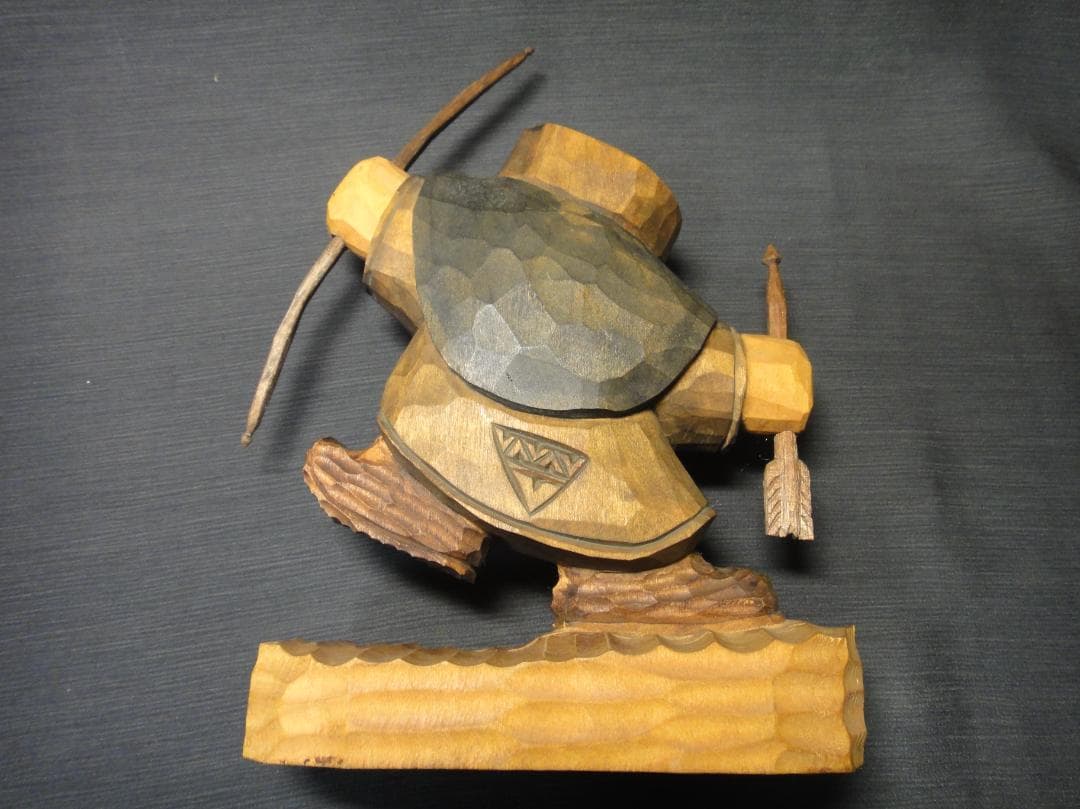 わ*ん様 川上 哲 （さとる）作 アイヌ コロポックル 木彫り 彫刻 藤戸